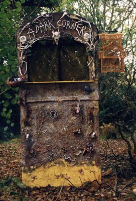 a dark corner - puppet booth