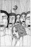 Anxiety 2 by steve newton, Drawing, Pen on Paper