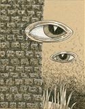 Larger/Small drawing 1 by steve newton, Drawing, Pen on Paper
