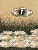 Larger/Small drawing 5 by steve newton, Drawing, Pen on Paper