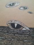 Larger/Small drawing 56 by steve newton, Drawing, Pen on Paper