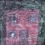 house 1 by steve newton, Sculpture, Painted Plaster, mixed media - framed