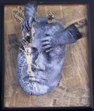 mixed thoughts I by steve newton, Sculpture, mixed media,papier mache