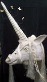 unicorn - full head mask by steve newton, Sculpture, papier mache, mixed media