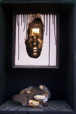 (Dis) belief by steve newton, Sculpture, ceramic,mixed media.
