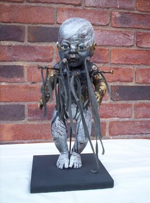 Doll 1 by steve newton, Sculpture, Mixed media
