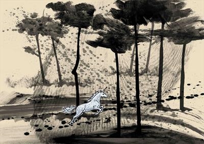 InkyplayA by steve newton, Giclee Print, direct digital print