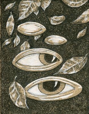 Larger/Small drawing 62 by steve newton, Drawing, Pen on Paper