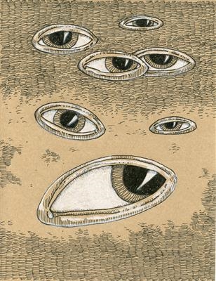 Larger/Small drawing 63 by steve newton, Drawing, Pen on Paper