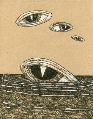Larger/Small drawing 64 by steve newton, Drawing, Pen on Paper