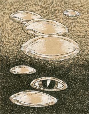 Larger/Small drawing 66 by steve newton, Drawing, Pen on Paper