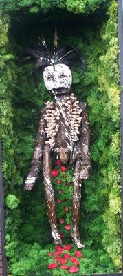 a dark secret / hidden by steve newton, Sculpture, mixed media / wood