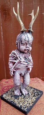 waiting by steve newton, Sculpture, mixed media